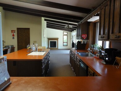 View through dining room to family room
