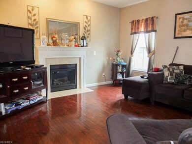 Great room has a gas fireplace.