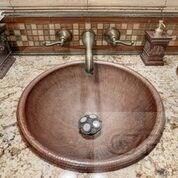 Hammered cooper sink