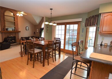 Step down into your large great room with cathedra