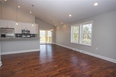 Walk into an open concept....living room, kitchen 