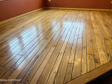 Dining area wood flooring