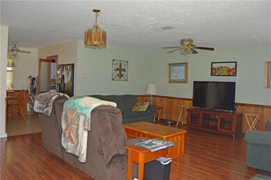 View of living room from the front door with break
