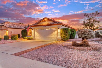 Evening sky over this enchanting home.