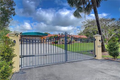 Electric double gated property entry way