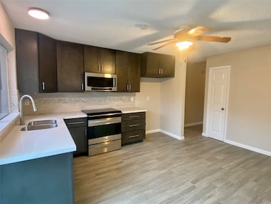 Kitchen and dining area combo
