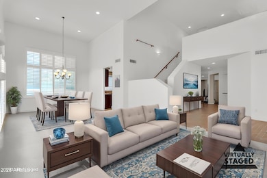 Open formal living/dining room