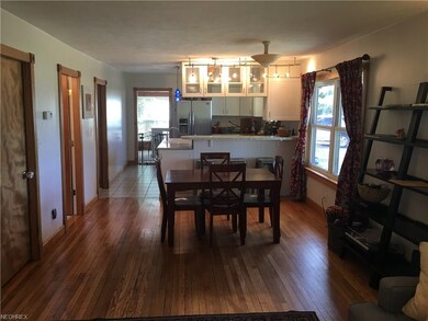 Living, dining, kitchen