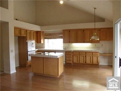 Open kitchen with separate eating area