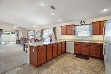 Spacious kitchen with under-cabinet lighting