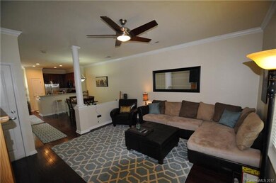 open floor , high ceiling , wood trim added by own