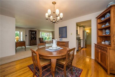 The dining room is also generously sized, measurin