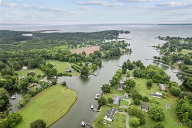 Aerial view of a large body of water