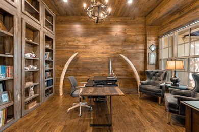 Enter the handsome Study/Library with ship lap woo