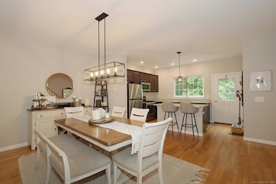 Open concept kitchen and dining area