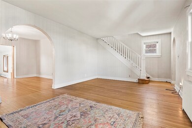 Living room into dining room