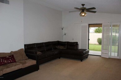 Living Room with vaulted ceiling