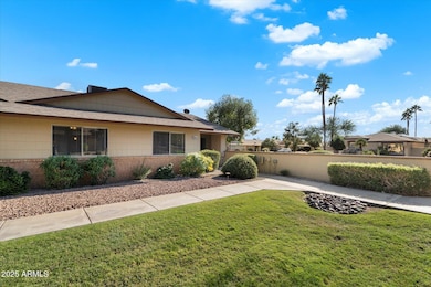 Lush front landscaping in common area