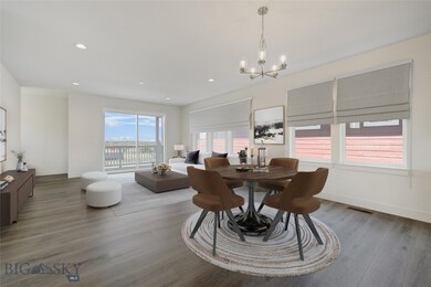 Virtually staged dining area