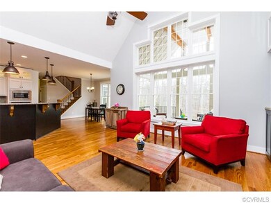 Vaulted Ceilings in Family Room, Hardwood Floors, 