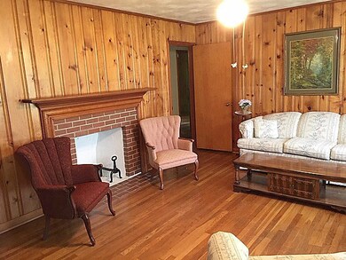 Living room with fireplace