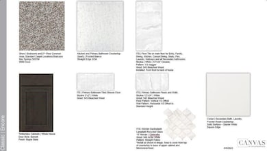 Design Selections ~ Home is under construction, selections are subject to change