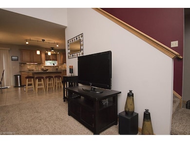 The newer carpet, ceramic tile flooring and backsp