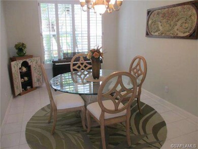 The dining area is large and very bright