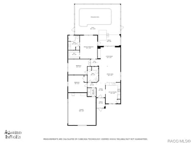 A nice split bedroom plan and great room/dining co
