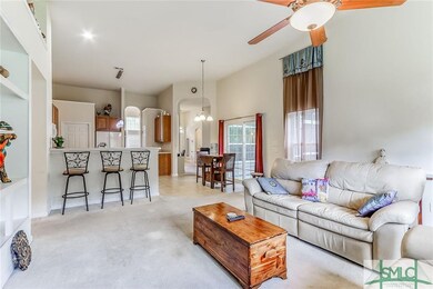 Great room opens up to kitchen