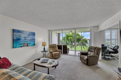 Large and spacious living room with sliders out to