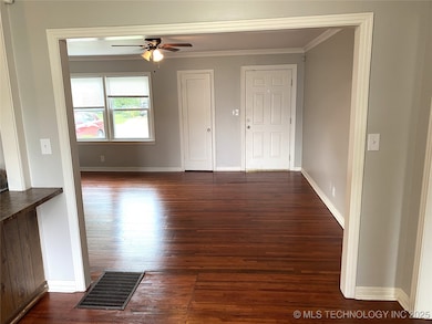 view from the dining room to the living room