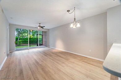 Empty room with light wood-style flooring and ceil
