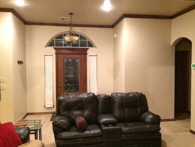 Living Room. Ceramic tile floor at foyer 7x9, Livi