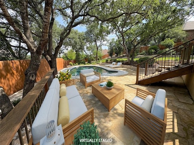 Fenced backyard featuring a patio, outdoor lounge