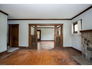 View from living room looking into the spacious di