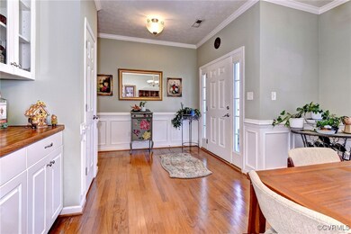 Foyer entrance featuring light wood-type flooring,