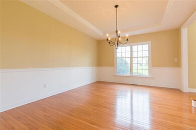 Hard Wood Floors, chair rails and trey ceiling in 