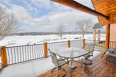 Spacious deck with fabulous lake views.