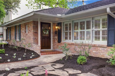The exterior entrance to the home features classic