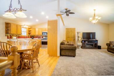 Living Room, Dining Area & Kitchen