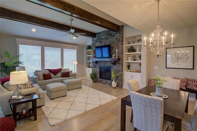 Expansive open floor plan for entertaining.  Stone