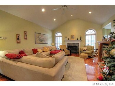 Family Room Family room with cathedral ceilings, r
