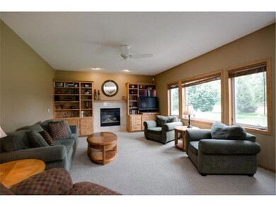 Main floor family room with custom built-ins.
