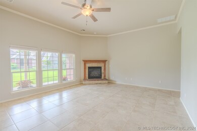 Large Living room that opens to the kitchen and no