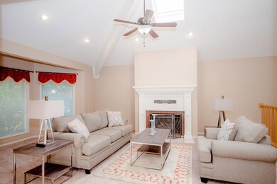formal living room with fireplace