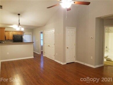 family room w/ valted ceiling
