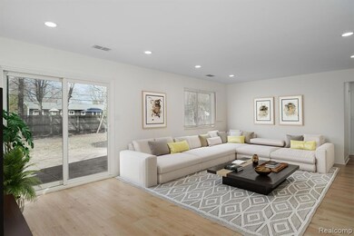 living room and dining room virtually staged