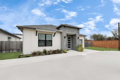Sleek and sophisticated, this modern home features