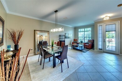 Grand Entrance Flows Seamlessly into Dining Room